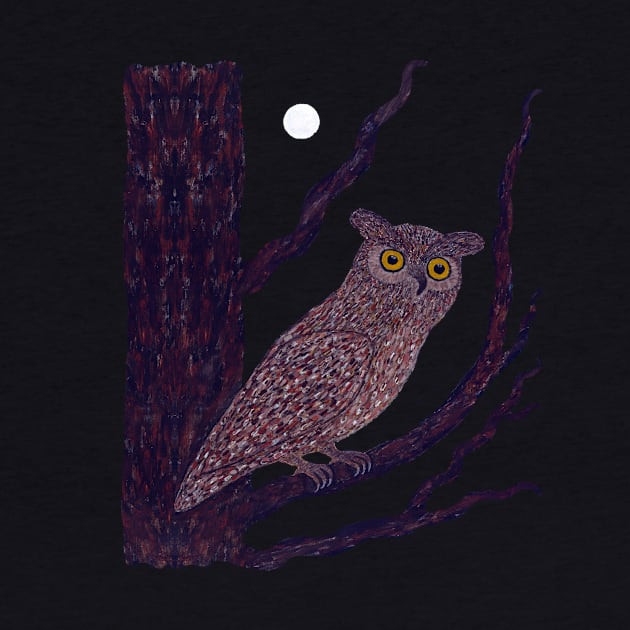 The Watchful Night - Owl design by Vasile Luciu